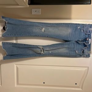Flying monkey flares distressed bottoms size 28